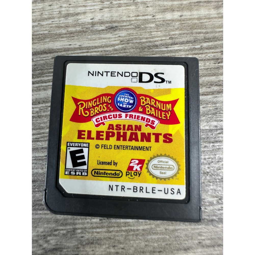 Ringling Bros Barnum & Bailey Circus Friends Asian‎ Elephants Nintendo DS